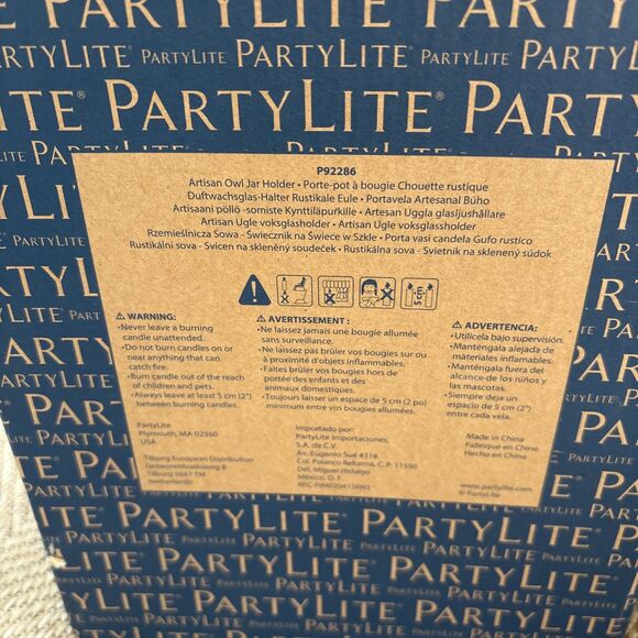 Partylite Artisan Owl Candle Jar Plant Holder Metal Sculpture 11"x 9"x 7" - Picture 8 of 8